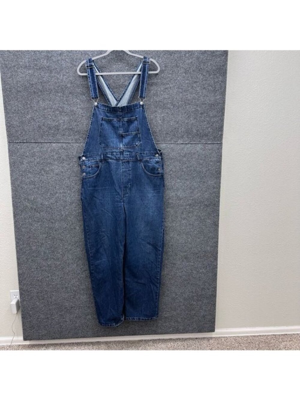 We The Free People Ziggy Denim Overalls Relaxed Slouchy Boho Cotton Womens sz XL